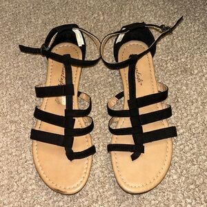 American Eagle Outfitters Black Strappy Sandals